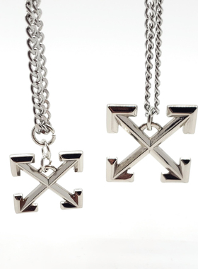 嘻哈街头男女情侣925银吊坠项链