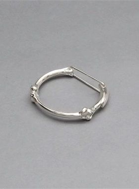 【K社制造】骨头拼接设计夹扣手镯日系男女简约经典骨环设计手环