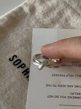 【K社制造】小众设计金属重工绳结双层戒指简约百搭指环