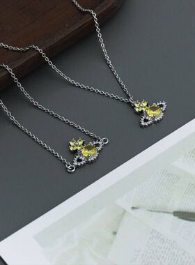 耳钉新款轻奢镶嵌精致小巧高级感简约大气土星锁骨链