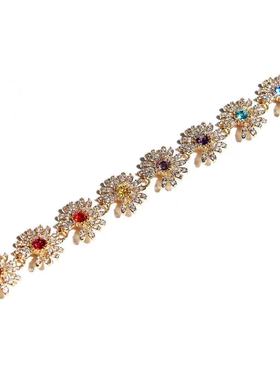 pmo限定满雏菊镶钻gd镀金手镯