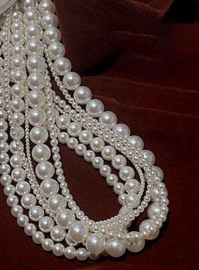 博主fever珍珠项链秋冬2024新款爆款时尚毛衣链女高级感颈链