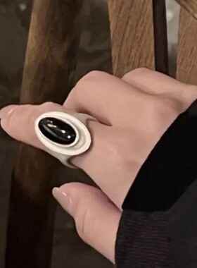 戒指哑光恒星小众手工磨砂肌理感复古