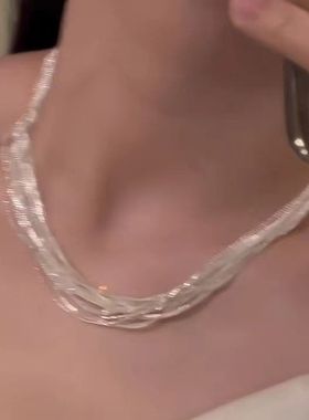 【K社制造】流苏闪光项链女高级感轻奢小众复古气质锁骨链颈链