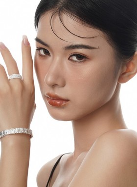 【K社制造】纯手工满天星戒指批发S925纯银小众设计师开口戒女