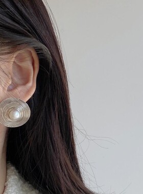 【K社制造】 925纯银复古夸张圆圈马耳环耳钉女轻奢小众文艺耳饰