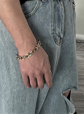 abs男女编织嘻哈链条手链