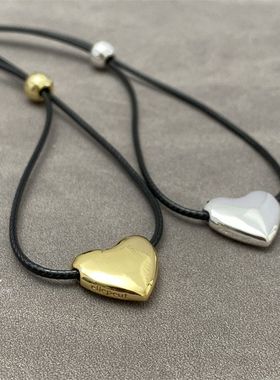 【K社制造】fever同款ellepeut爱心绳子项链简约可调节锁骨链