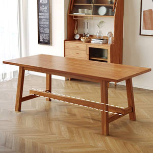 BUI北欧实木餐桌椅组合松木原木长桌吃饭桌子家用餐厅小户型工作