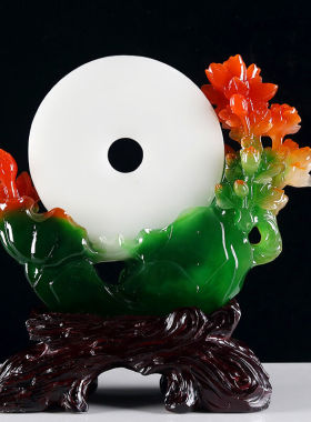 铁圈礼业平安扣客厅摆件家庭玄关电视柜家居装饰品搬新家礼物乔迁