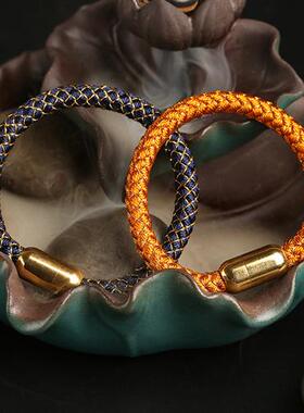 新款五行龙鳞手绳2024龙年戴龙绳编织男款金木水火土手链7MM