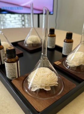 胡桃木三角漏斗闻香工具