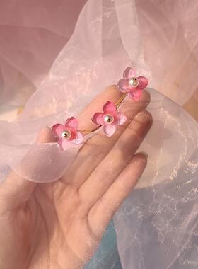 汉服点缀小发钗四叶草小插花古风