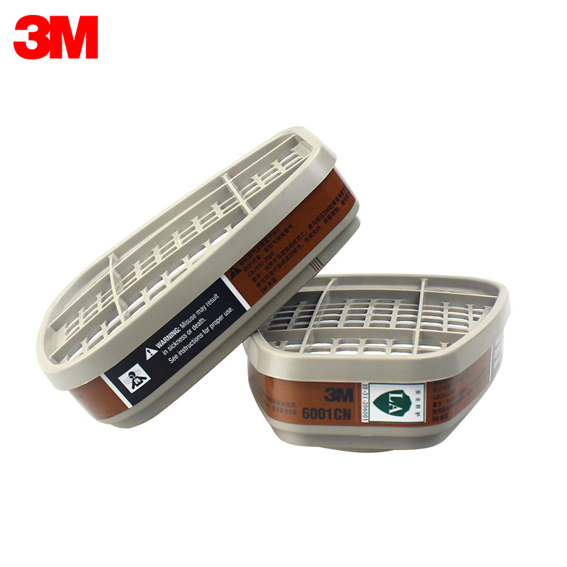 3m6001滤毒盒6200防毒面具配件有机蒸汽喷漆化工气体活性炭过滤盒 - 图0
