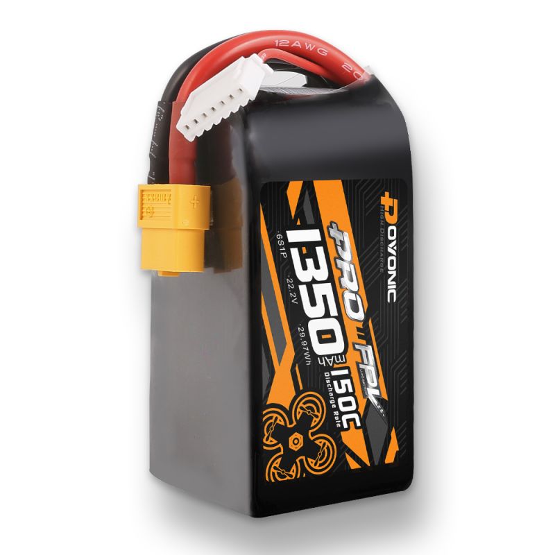 1150mAh 150C 6S 22.2V FPV5寸穿越机竞赛锂电池 - 图0