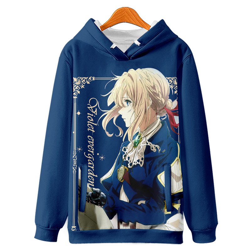 紫罗兰永恒花园连帽冬季加绒潮卫衣 法顿汤米卫衣