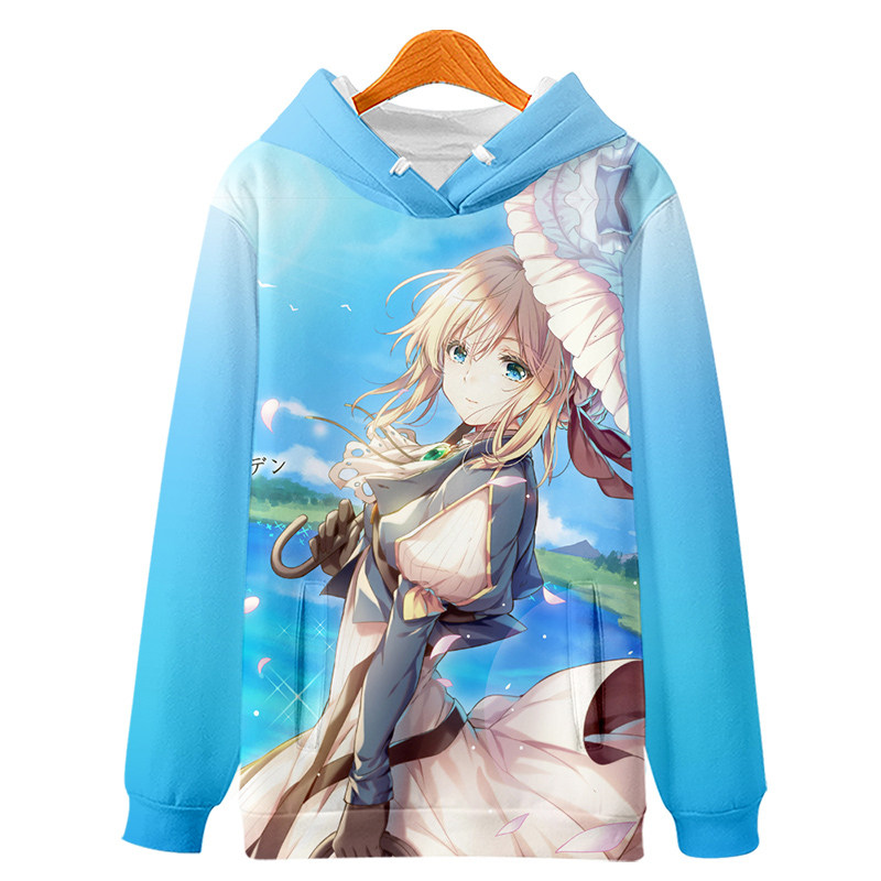 紫罗兰永恒花园连帽冬季加绒潮卫衣 法顿汤米卫衣