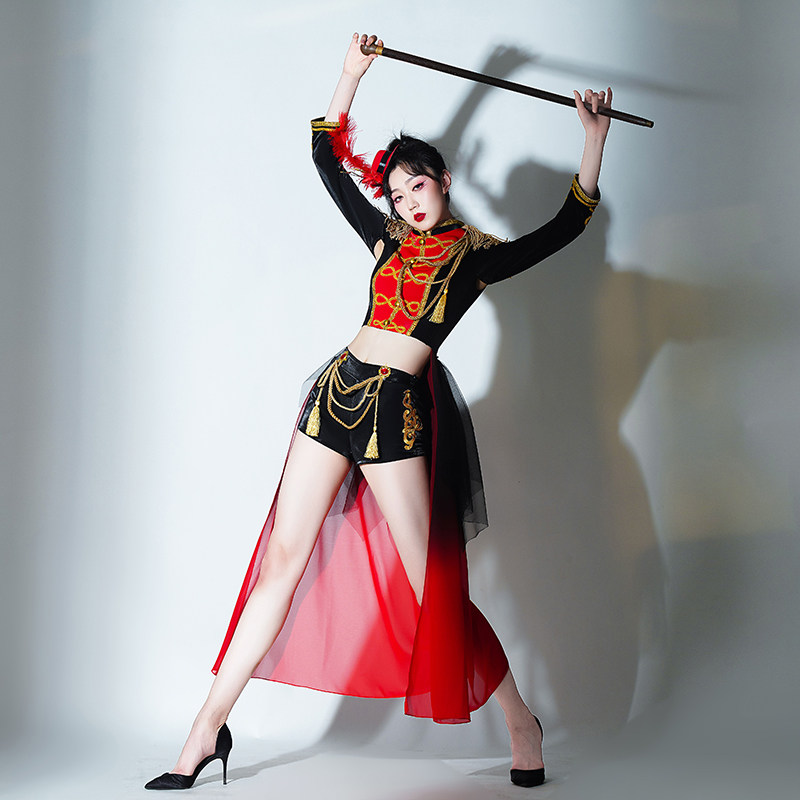 jazz爵士舞服装女套装女团打歌服歌伴舞演出服舞台演出女装套装_虎窝淘
