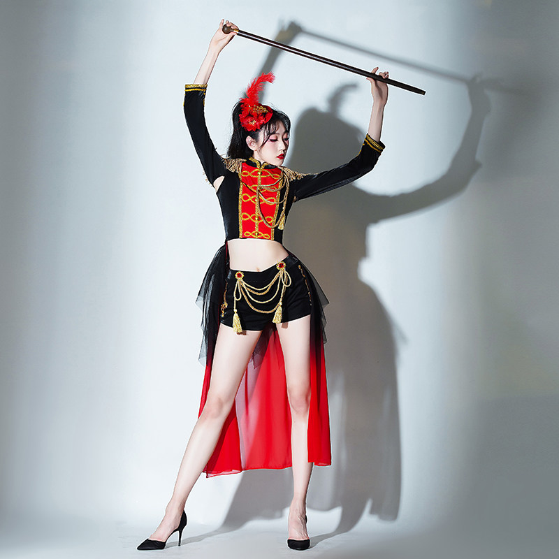 jazz爵士舞服装女套装女团打歌服歌伴舞演出服舞台演出女装套装_虎窝淘