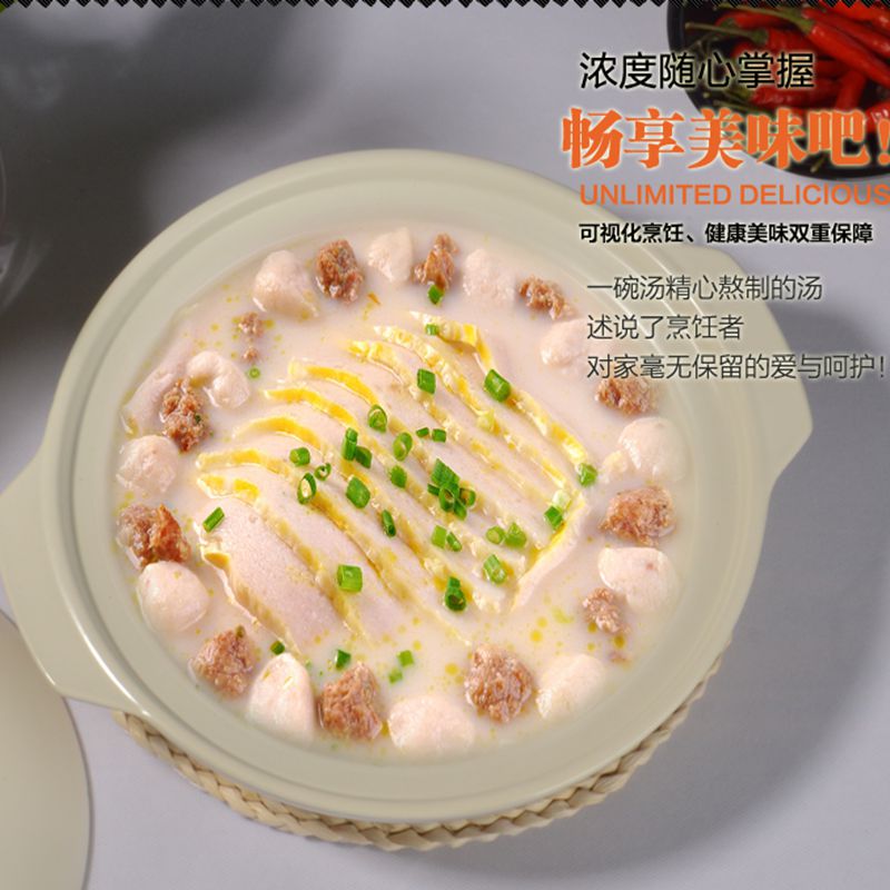 金华新款中式瓦锅陶土纯色大众锂瓷有盖砂锅煲汤煎炸煮炖灶微波炉 - 图1