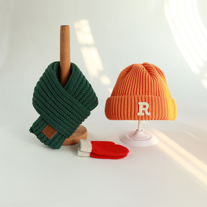 儿童针织毛线帽秋冬款套头帽宝宝围巾冬季保暖瓜皮帽男女童百搭潮,淘宝优惠券,粉丝福利购,淘宝优惠卷