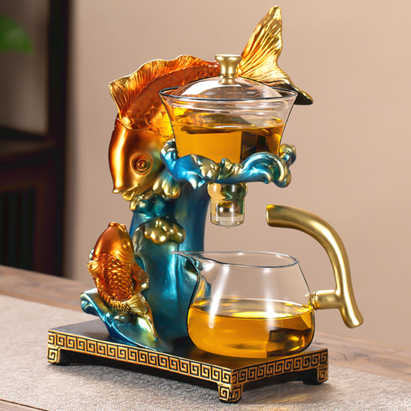 玻璃茶具套装家用功夫茶杯懒人创意茶具磁吸泡茶壶神器网红喝茶壶 - 图3
