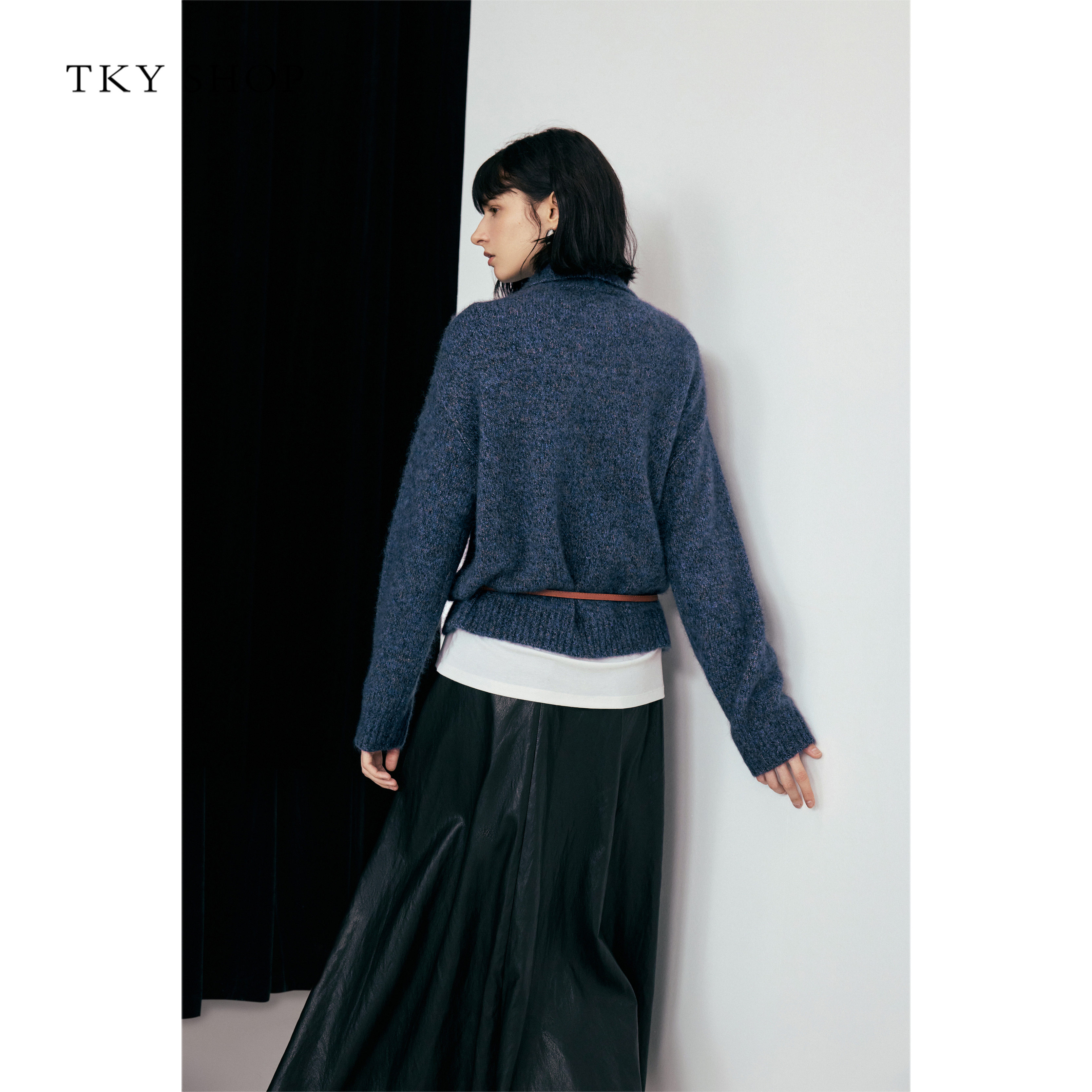 [商场同款]TKY SHOP老钱风羊绒开衫女2025冬针织外套10I1MA05S106,淘宝优惠券,粉丝福利购,淘宝优惠卷