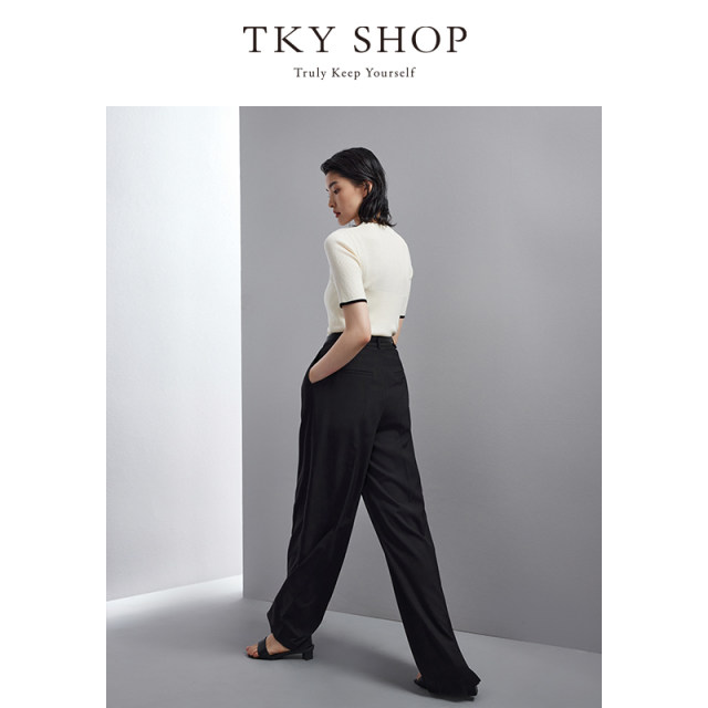 TKYSHOP ນຸ່ງຊຸດໂສ້ງຂາຍາວຂາກວ້າງ