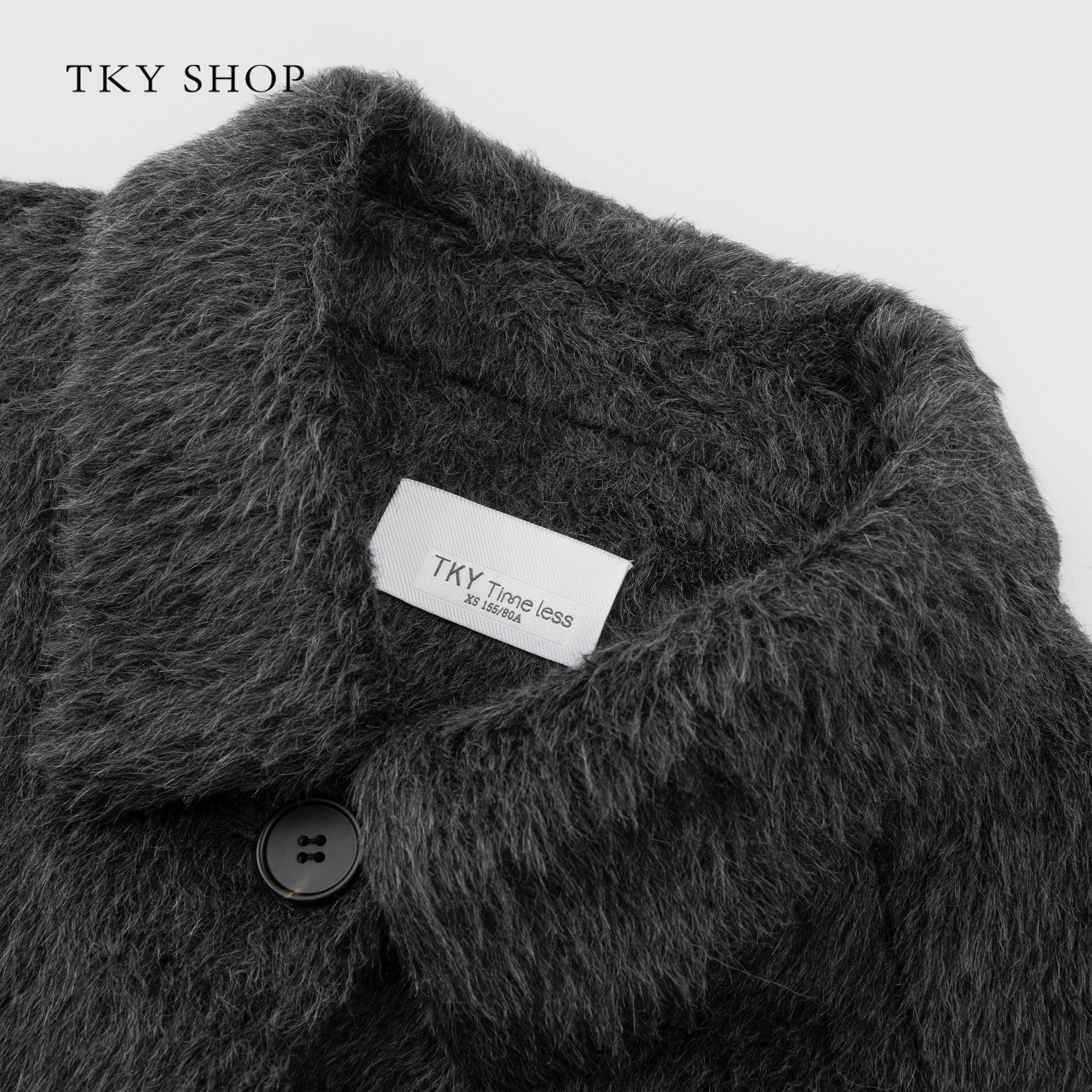 TKY SHOP苏力羊驼毛大衣女2025冬新款翻领中长款毛呢外套羊毛外套,淘宝优惠券,粉丝福利购,淘宝优惠卷