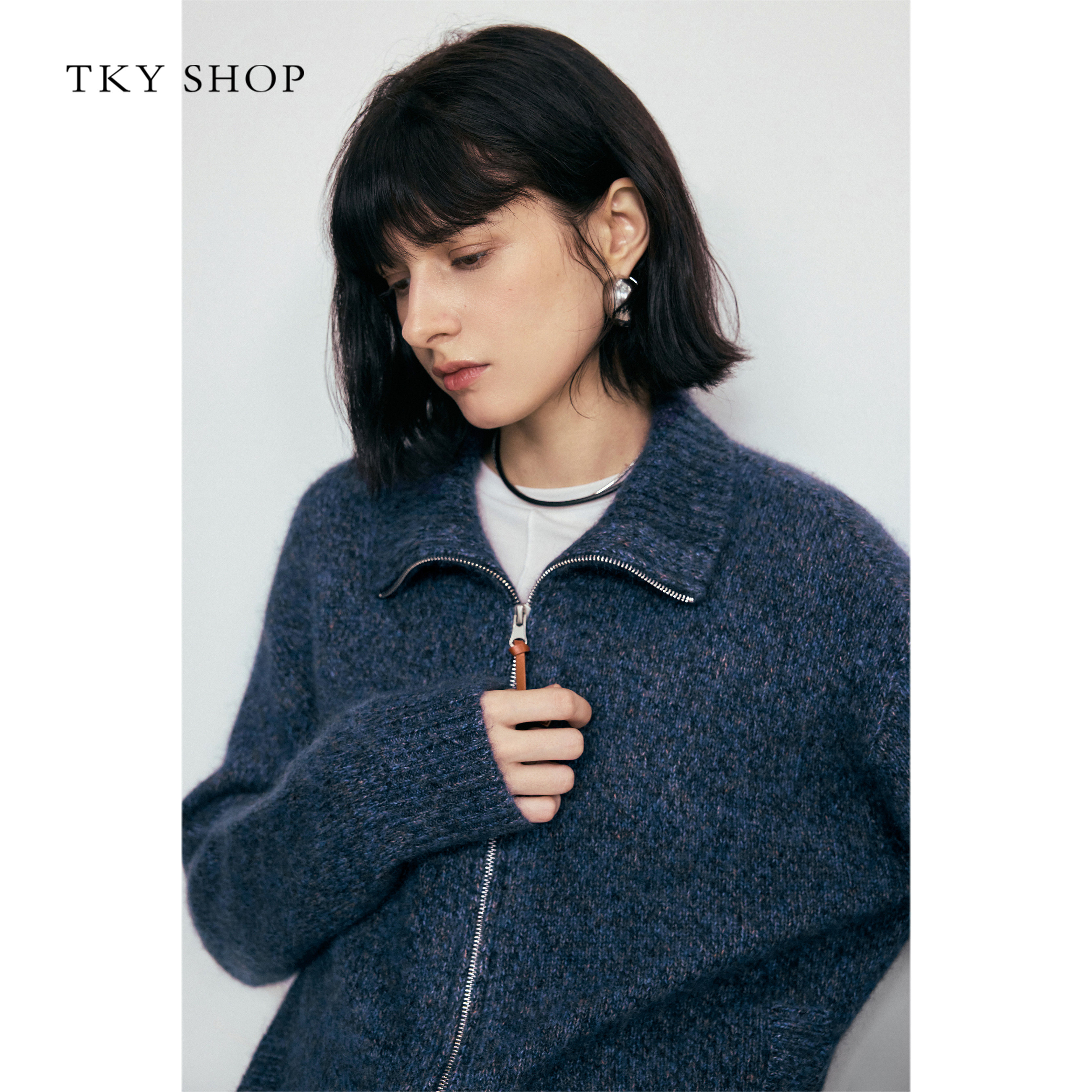 [商场同款]TKY SHOP老钱风羊绒开衫女2025冬针织外套10I1MA05S106,淘宝优惠券,粉丝福利购,淘宝优惠卷