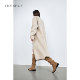 TKYSHOP minimalist style sheep wool long coat