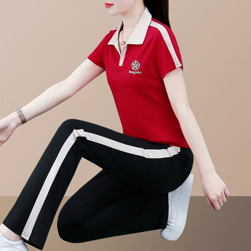 Модный спортивный костюм, шелковая тонкая летняя одежда, комплект, 2025 года, городской стиль, короткий рукав