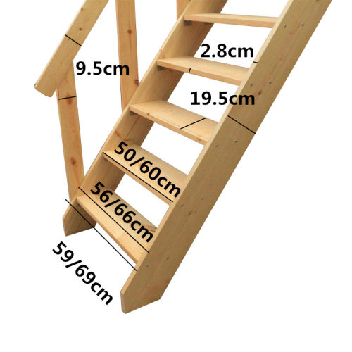 实木楼梯加宽加厚阁楼整体复式直梯登高楼梯扶梯台阶梯子厂家定制-图0
