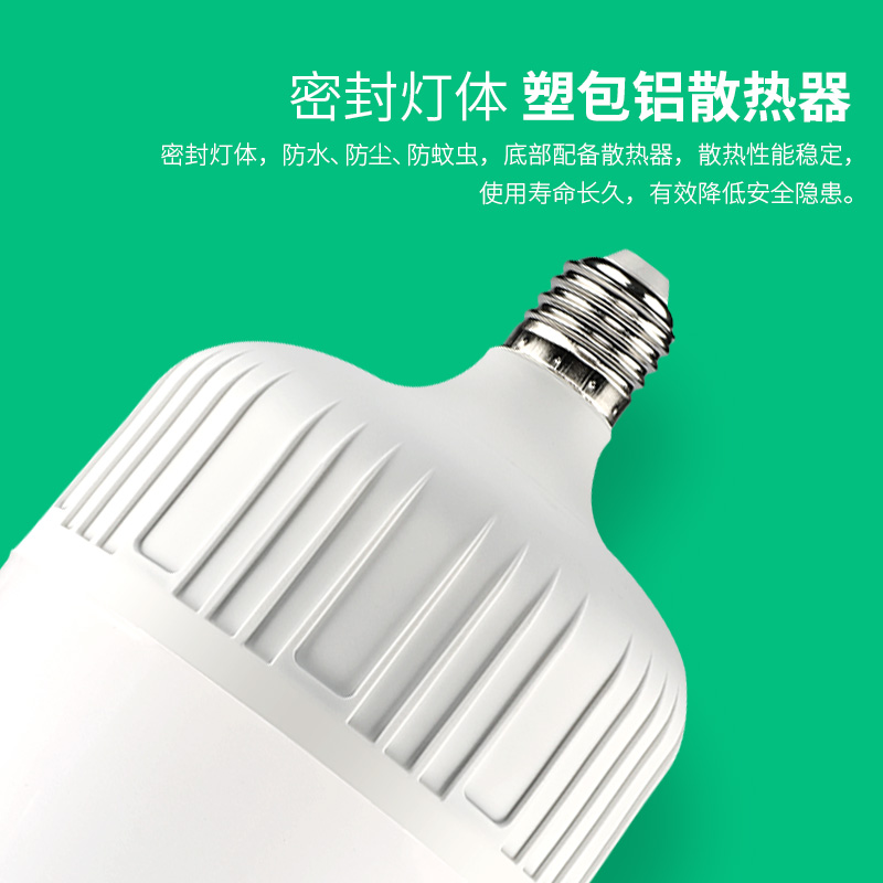 led灯泡家用e27e40螺口超亮暖黄白光工厂房照明大功率球泡节能灯-图0