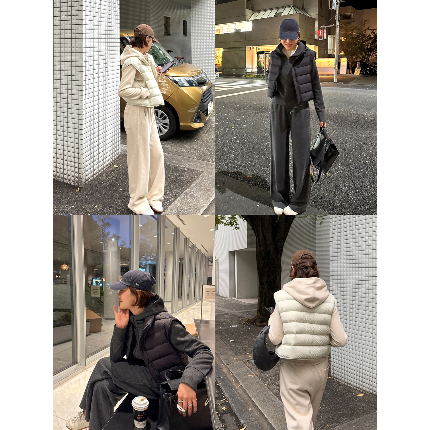 YANGLE_冬季套装女2025新款韩系羊绒桑蚕丝连帽卫衣拖地直筒卫裤 - 图1