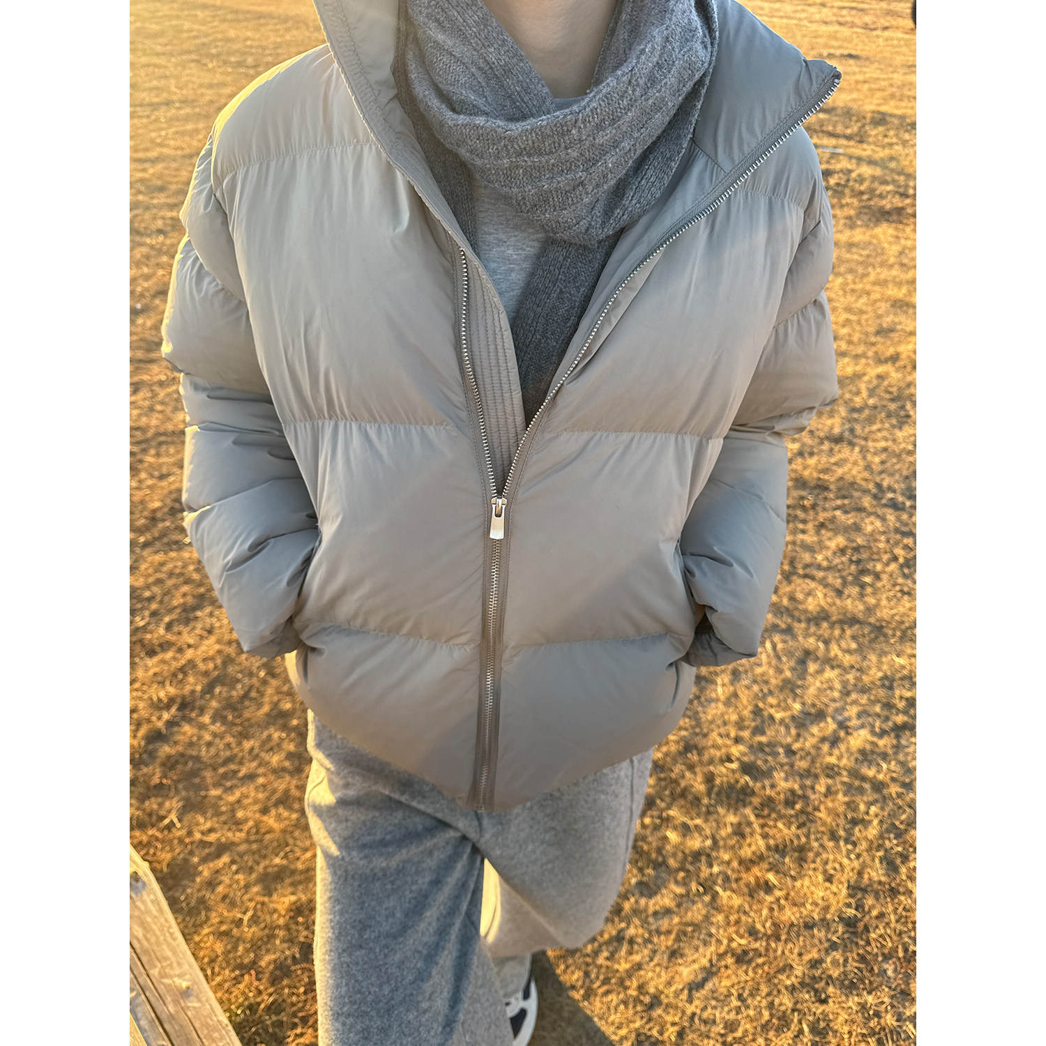 YANGLE_鹅绒服女2025冬季新款韩版宽松短款立领高克重羽绒服外套,淘宝优惠券,粉丝福利购,淘宝优惠卷