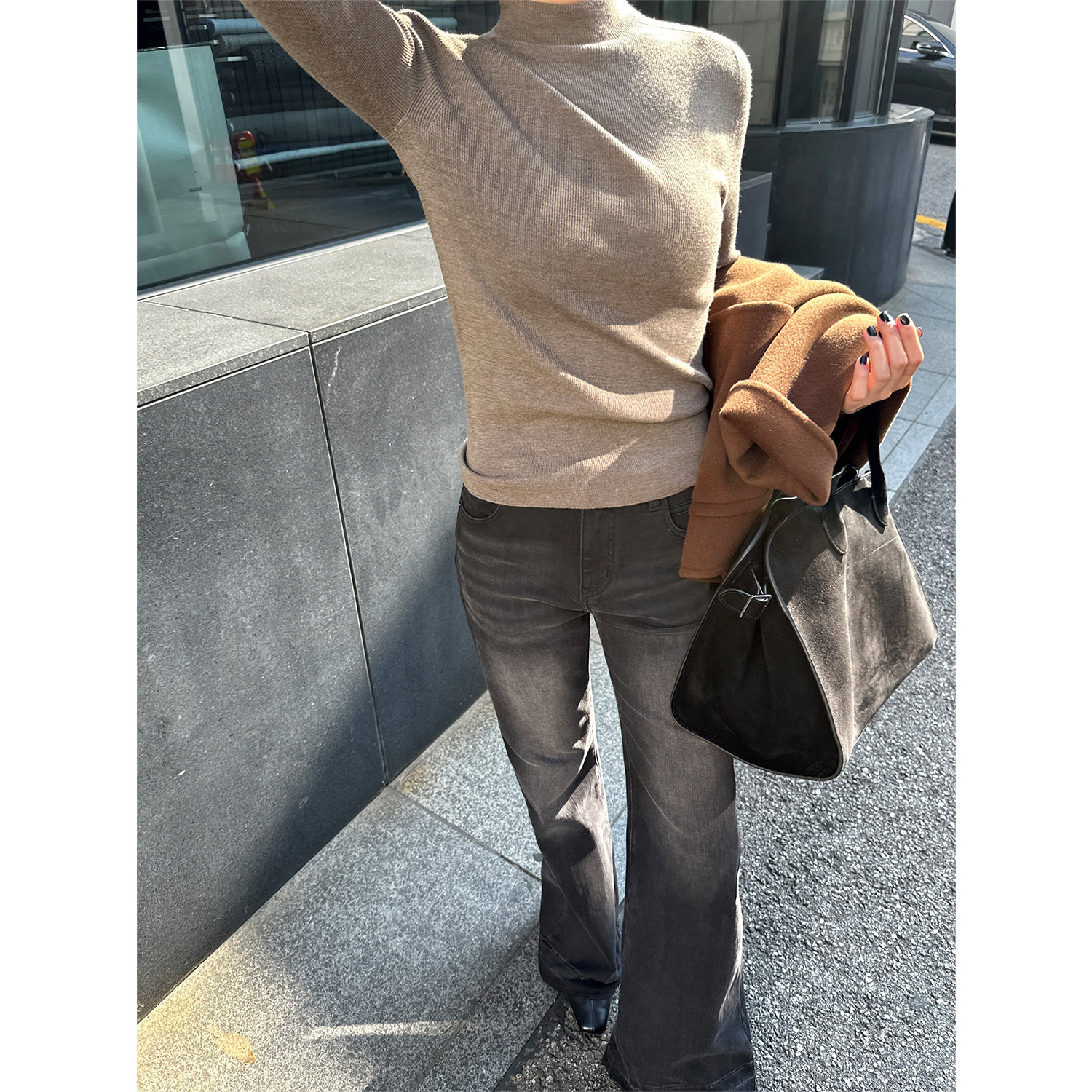 YANGLE_微喇牛仔裤女丹宁宽松高腰显瘦2025年春季新款拖地阔腿裤,淘宝优惠券,粉丝福利购,淘宝优惠卷