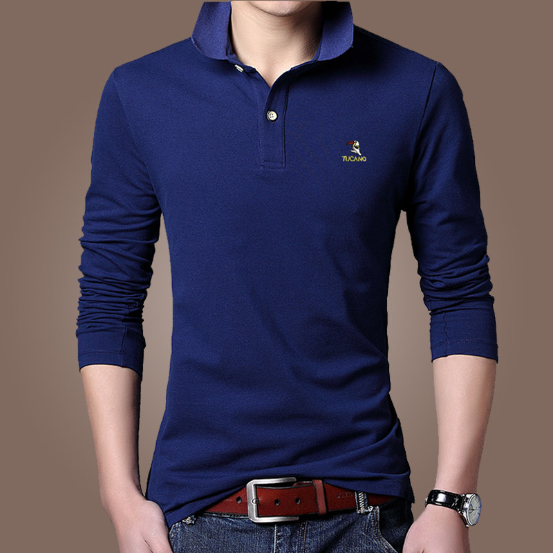 啄木鸟男士长袖秋季男装纯棉打底衫 啄木鸟菲凡T恤