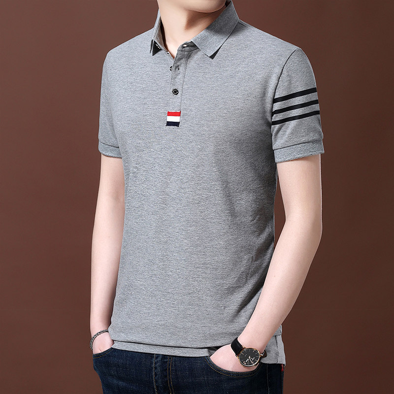 啄木鸟冰丝纯棉短袖夏季男士polo衫 啄木鸟菲凡T恤