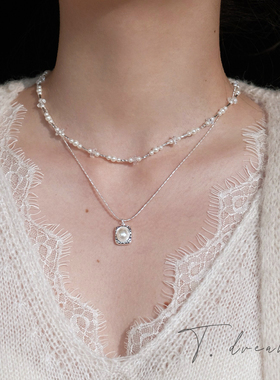 nicedream法式复古叠戴珍珠项链