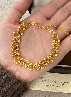 nicedream沙金法式蕾丝精致手链