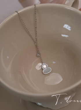 nicedream纯银母贝葫芦流苏项链