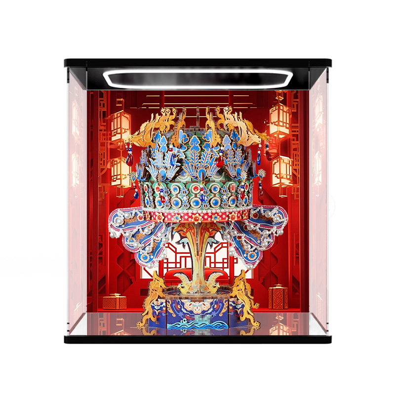 手办模型收纳展示盒适用国博凤冠八音盒摆件玩具亚克力透明防尘罩,淘宝优惠券,粉丝福利购,淘宝优惠卷