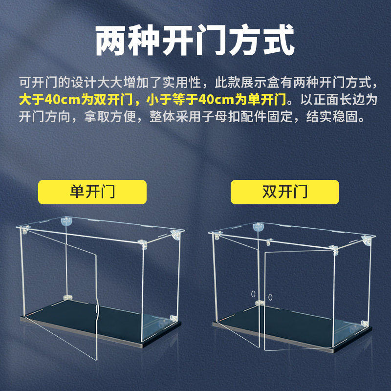 定制透明亚克力开门款展示盒模型手办积木收纳盒适于乐高防尘罩子,淘宝优惠券,粉丝福利购,淘宝优惠卷