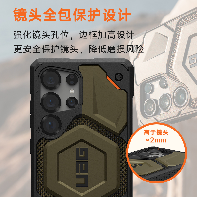 UAG适用三星S25Ultra磁吸手机壳防摔S25+全包保护套Magsafe壳商务凯芙拉高级感碳纤维男女硬壳轻薄官方旗舰店 - 图2