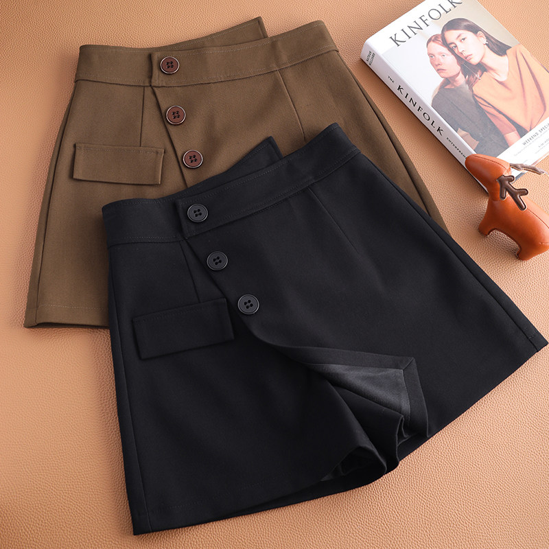 不规则秋冬2021新款a字百搭阔腿裤 倩芭兰休闲裤