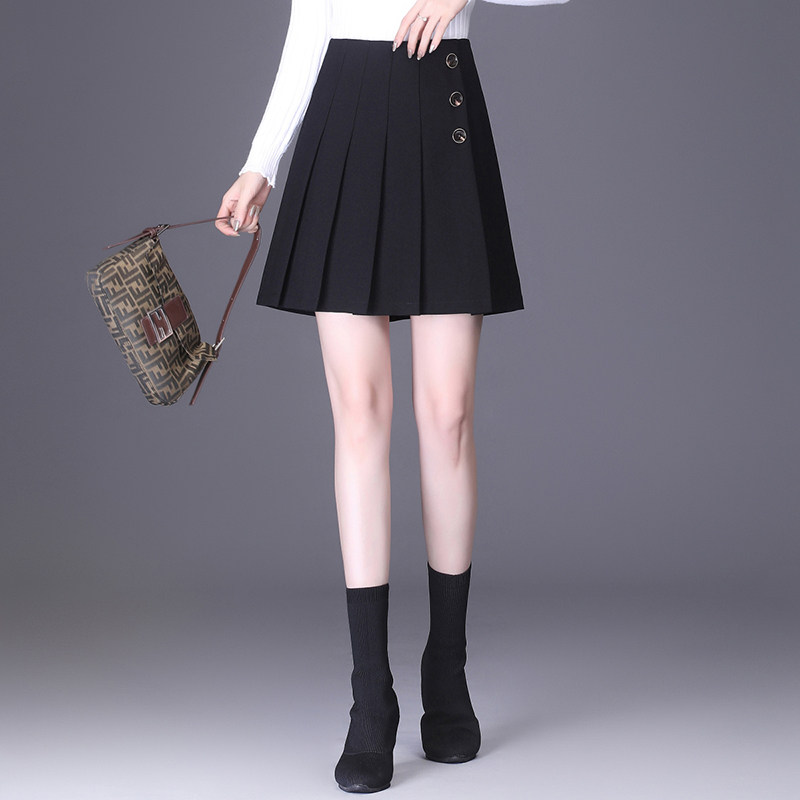 黑色女秋新款2020韩版显瘦半身裙 倩芭兰半身裙