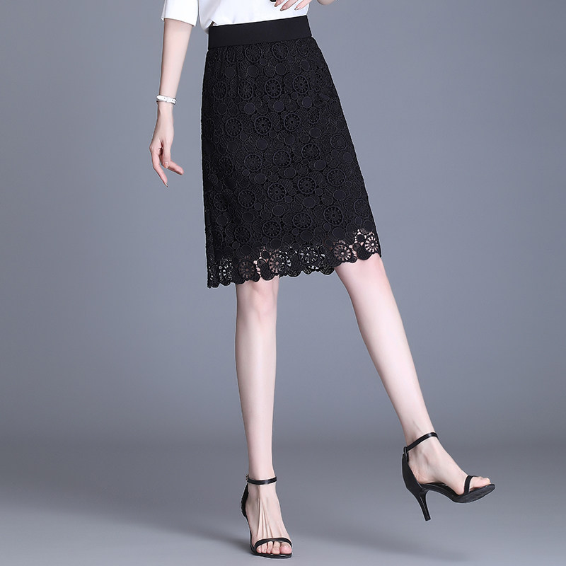 蕾丝2022新款春夏松紧腰显瘦包臀裙 倩芭兰半身裙