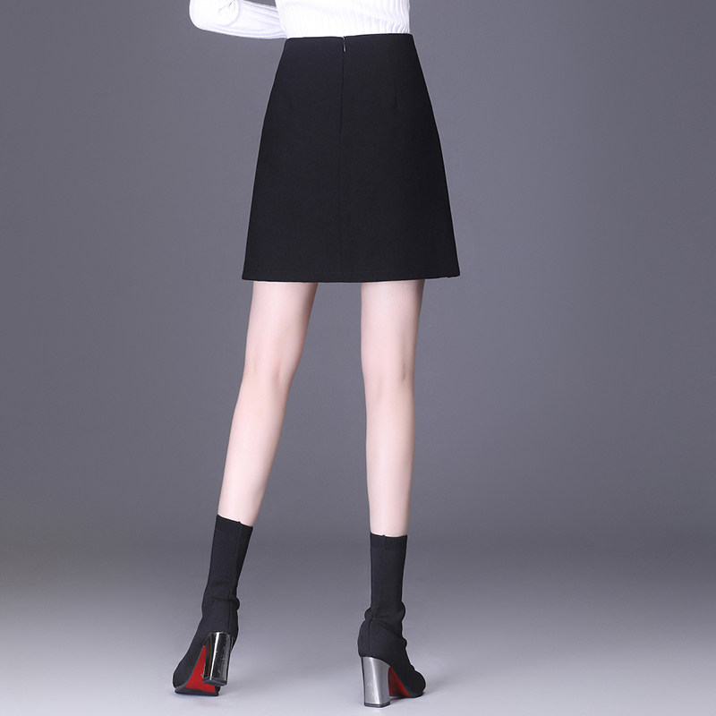 黑色女秋新款2020韩版显瘦半身裙 倩芭兰半身裙