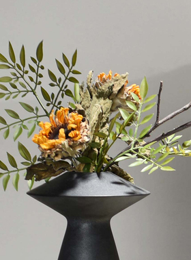 罗曼提新中式假书创意茶具软装饰品样板间卧室床头柜花艺桌面摆件